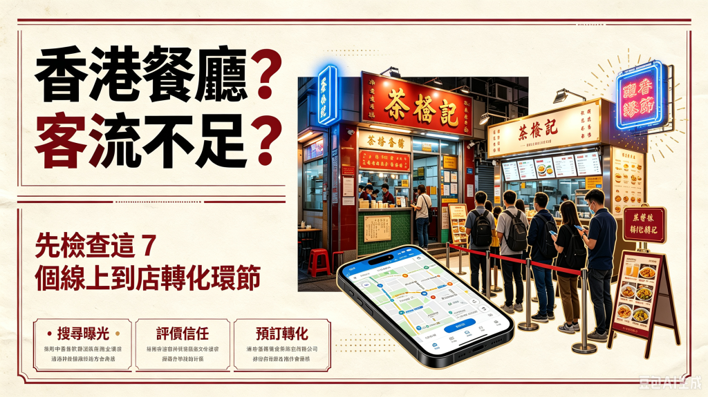 香港餐廳客流不足？先檢查這 7 個線上到店轉化環節